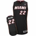 Mens Adidas Miami Heat #22 Derrick Williams Authentic Black Road NBA Jersey