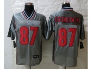 Nike New England Patriots #87 Gronkowski Grey Jerseys(Vapor Elite)