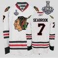 nhl jerseys chicago blackhawks #7 seabrook white[2013 stanley cup]