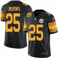 Men Nike Pittsburgh Steelers #25 Artie Burns Black Color Rush Limited Jersey