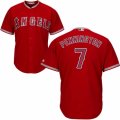 Men's Majestic Los Angeles Angels of Anaheim #7 Cliff Pennington Authentic Red Alternate Cool Base MLB Jersey