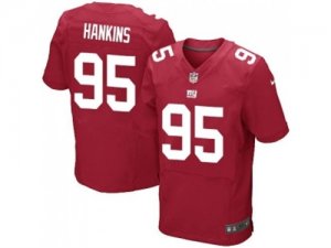 Mens Nike New York Giants #95 Johnathan Hankins Elite Red Jersey