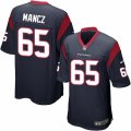 Mens Nike Houston Texans #65 Greg Mancz Game Navy Blue Team Color NFL Jersey