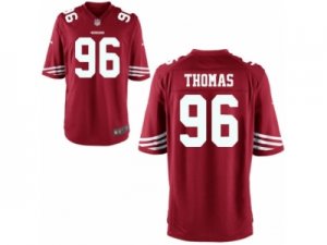 Mens Nike San Francisco 49ers #96 Solomon Thomas Game Red Team Color NFL Jersey