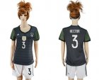 Womens Germany #3 Hector Away Soccer Country Jersey