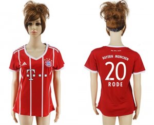 2017-18 Bayern Munich 20 RODE Home Women Soccer Jersey