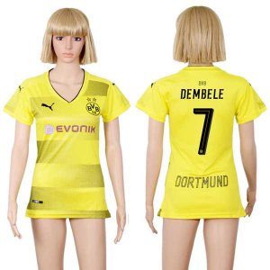 2017-18 Dortmund 7 DEMBELE Home Women Soccer Jersey