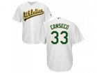 Youth Oakland Athletics #33 Jose Canseco White Cool Base Stitched MLB Jersey