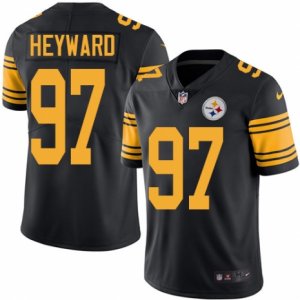 Men Nike Pittsburgh Steelers #97 Cameron Heyward Black Color Rush Limited Jersey