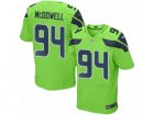 Mens Nike Seattle Seahawks #94 Malik McDowell Elite Green Rush NFL Jersey