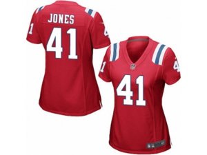 Women Nike New England Patriots #41 Cyrus Jones Game Red Alternate NFL Jersey