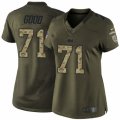 Women's Nike Indianapolis Colts #71 Denzelle Good Limited Green Salute to Service NFL Jersey
