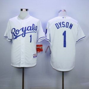 Kansas City Royals #1 Jarrod Dyson White Cool Base Stitched MLB Jersey