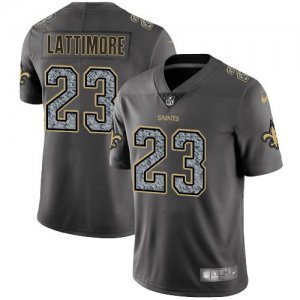 Nike Saints #23 Marshon Lattimore Gray Static Vapor Untouchable Limited Jersey