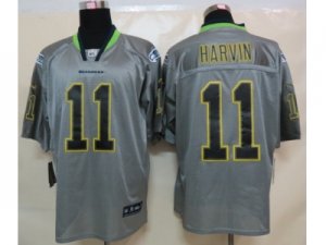 Nike NFL Seattle Seahawks #11 Percy Harvin Grey Jerseys(Lights Out Elite)