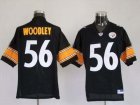 nfl pittsburgh steelers #56 woodley black(white number)