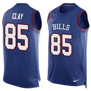 Nike Buffalo Bills #85 Charles Clay Royal Blue Team Color Men Stitched NFL Limited Tank Top Jersey