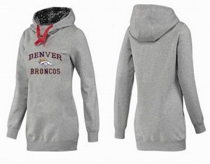 Women Denver Broncos Logo Pullover Hoodie-013