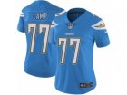 Women Nike Los Angeles Chargers #77 Forrest Lamp Vapor Untouchable Limited Electric Blue Alternate NFL Jersey