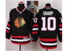 NHL Chicago Blackhawks #10 Patrick Sharp Black 2014 Stadium Series 2015 Stanley Cup Champions jerseys