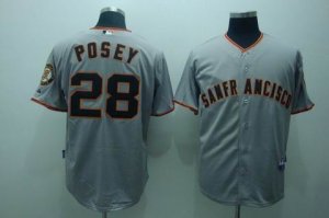 mlb san francisco giants #28 posey grey[cool base]