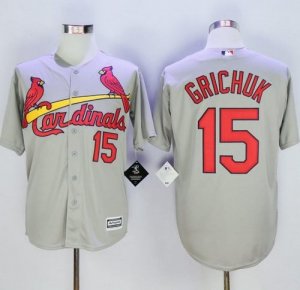 Men St Louis Cardinals #15 Randal Grichuk Grey New Cool Base Stitched MLB Jersey
