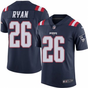 Mens Nike New England Patriots #26 Logan Ryan Limited Navy Blue Rush NFL Jersey