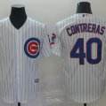Cubs #40 Willson Contreras White Cool Base Jersey