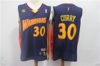 Warriors #30 Stephen Curry Navy Hardwood Classics Jersey