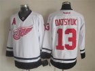 NHL Detroit Red Wings #13 Pavel Datsyuk black-white jerseys