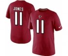 Mens Atlanta Falcons 11 Julio Jones Nike Red Player Pride Name and Number T-Shirt