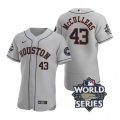 Astros# 43 Lance Mccullers Gray Nike 2022 World Series Flexbase Jersey