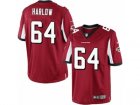 Mens Nike Atlanta Falcons #64 Sean Harlow Limited Red Team Color NFL Jersey