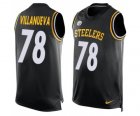Nike Pittsburgh Steelers #78 Alejandro Villanueva Limited Black Player Name & Number Tank Top NFL Jersey