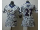 Nike Women Baltimore Ravens #27 ray rice jerseys[fem fan zebra]