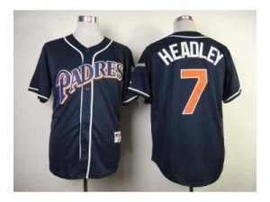 mlb jerseys san diego padres #7 headley blue[2014 new]