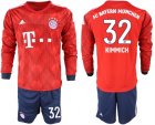 2018-19 Bayern Munich 32 KIMMICH Home Long Sleeve Soccer Jersey