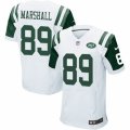 Mens Nike New York Jets #89 Jalin Marshall Elite White NFL Jersey