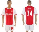 2017-18 Ajax 34 NOURI Home Soccer Jersey