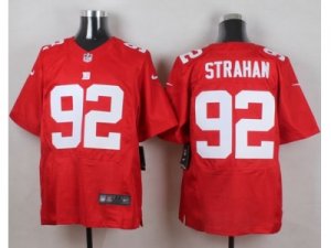 Nike New York Giants #92 Michael Strahan Red Jerseys(Elite