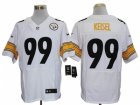 Nike NFL Pittsburgh Steelers #99 Keisel White Jerseys(Elite)