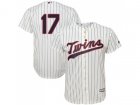 Youth Minnesota Twins #17 Jose Berrios Cream Strip Cool Base Stitched MLB Jersey