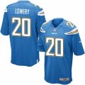 Mens Nike San Diego Chargers #20 Dwight Lowery Game Electric Blue Alternate NFL Jersey