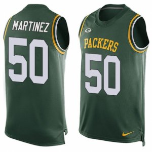 Mens Nike Green Bay Packers #50 Blake Martinez Limited Green Player Name & Number Tank Top NFL Jersey