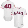 Mens Majestic San Francisco Giants #40 Madison Bumgarner White Fashion Stars & Stripes Flex Base MLB Jersey