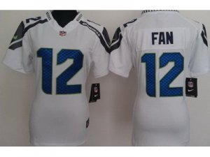 Nike Women nfl Seattle Seahawks #12 Fan white jerseys