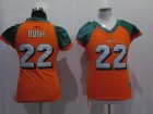 women nfl miami dolphins #22 bush orange