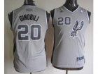 Youth nba san antonio spurs #20 ginobili grey[revolution 30 swingman]