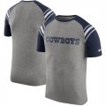Dallas Cowboys Enzyme Shoulder Stripe Raglan T-Shirt Heathered Gray