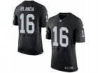 Mens Nike Oakland Raiders #16 George Blanda Elite Black Team Color NFL Jersey